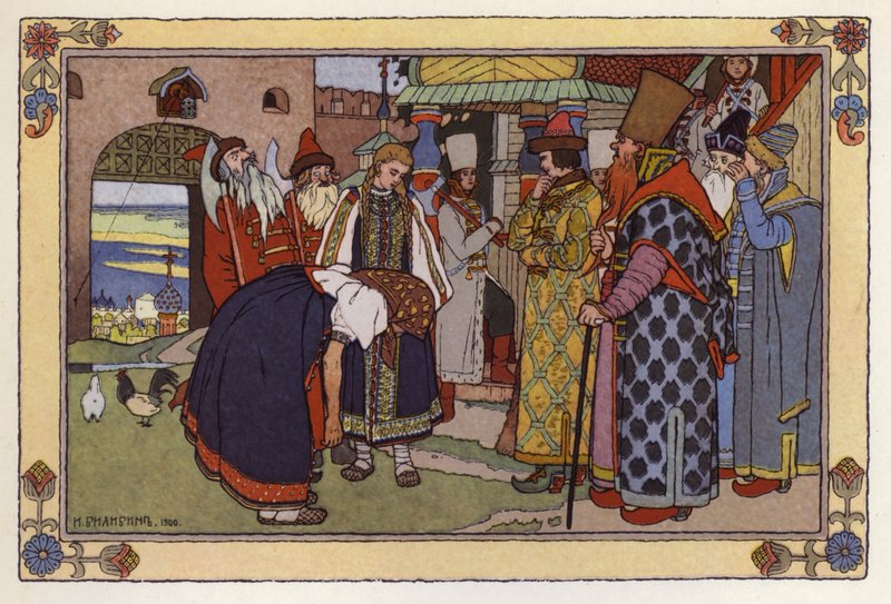 Illustration für Vassilisa die Schöne von Ivan Yakovlevich Bilibin