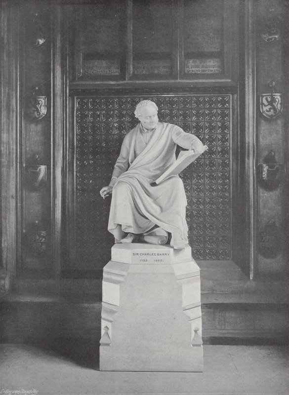 Statue von Sir Charles Barry von J. Benjamin Stone