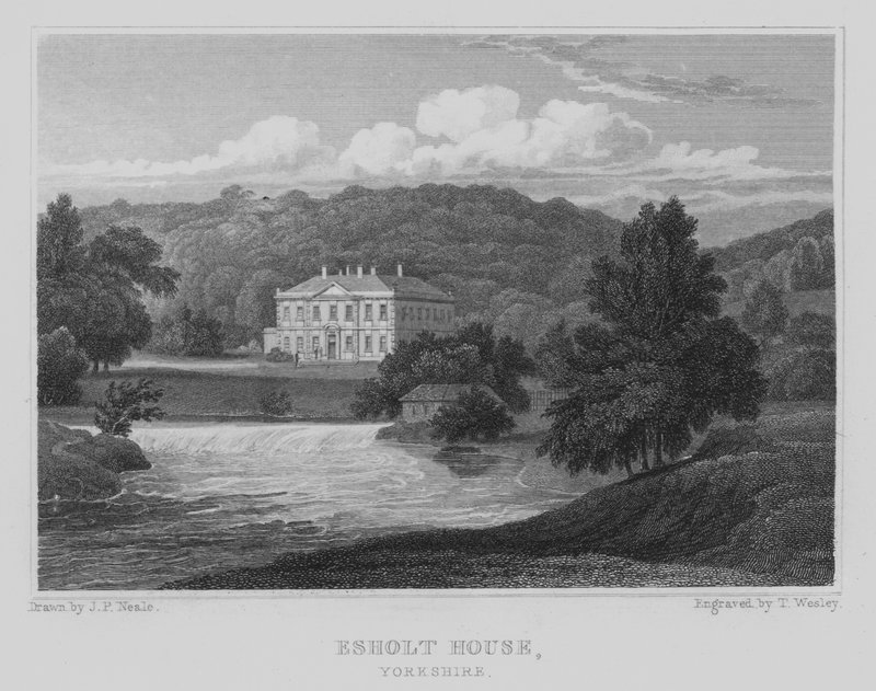 Esholt House, Yorkshire von John Preston Neale