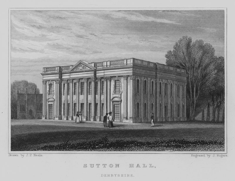 Sutton Hall, Derbyshire von John Preston Neale