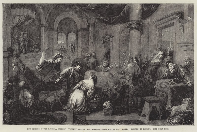 Christus vertreibt die Geldwechsler aus dem Tempel von Jacopo Bassano