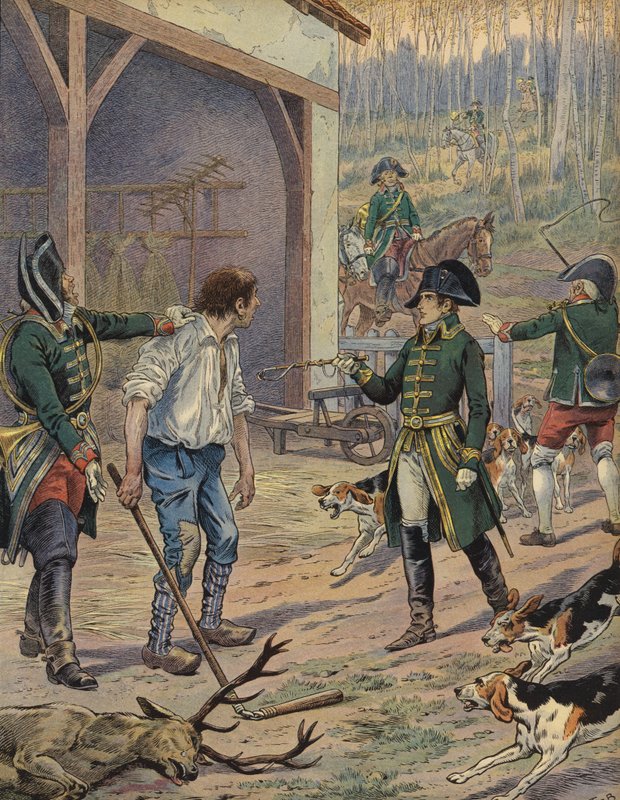 Napoleon auf der Jagd von Jacques Marie Gaston Onfray de Breville (Job)