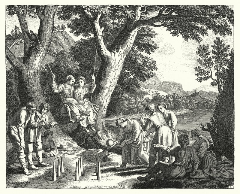 Bauern beim Entspannen von Jacques Stella