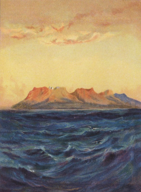 Die Insel Patmos (Farblithografie) von James (after) Clark
