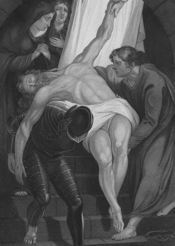 Die Grablegung Christi (Gravur) von James (after) Northcote