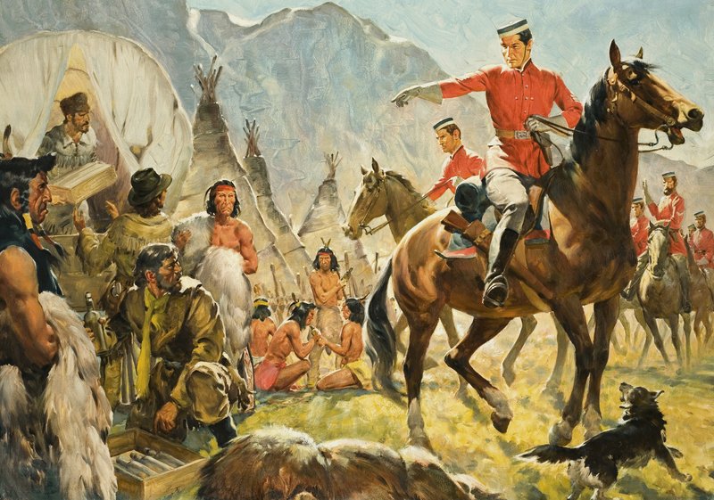 Mounties (?) und Indianer von James Edwin McConnell