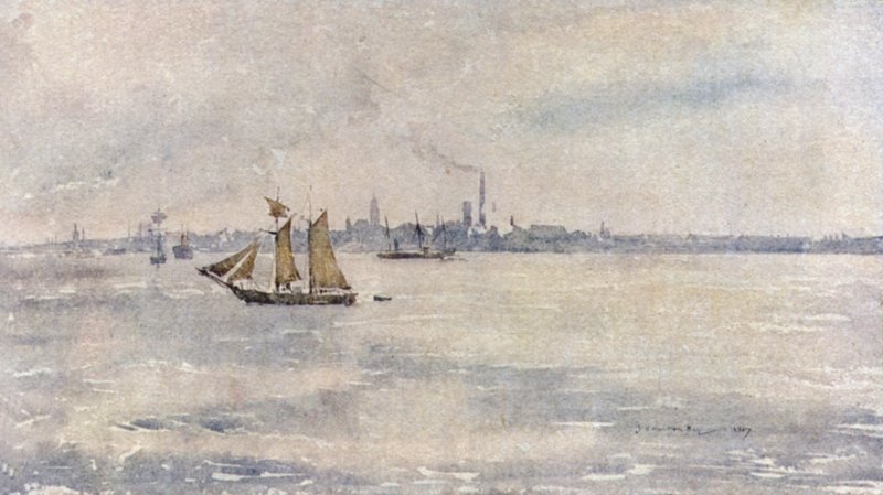 Birkenhead vom Fluss von James Hamilton Hay