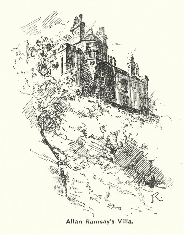 Allan Ramsays Villa (Litho) von James Riddel