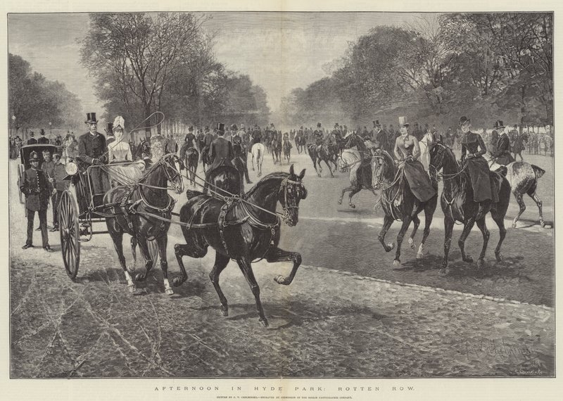 Nachmittag im Hyde Park, Rotten Row von Jan van Chelminski