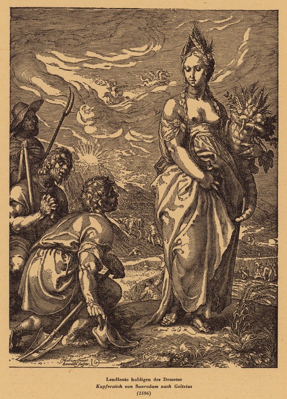 Verehrung von Demeter (Ceres) von Jan Saenredam