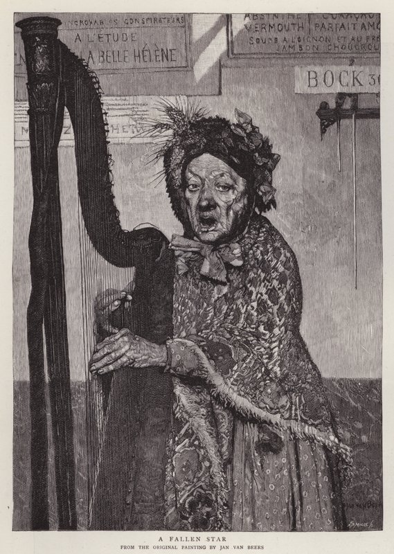 Ein gefallener Stern (Lithografie) von Jan van Beers
