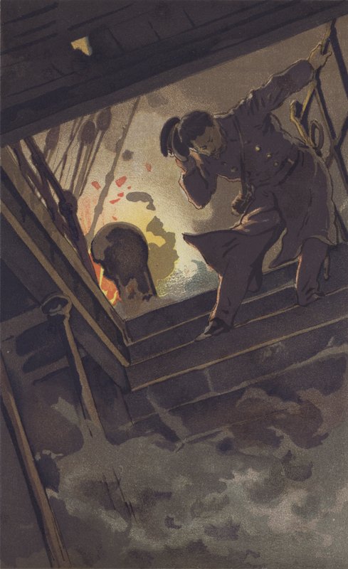 Kommandant Hirose durchsucht Warrant-Officer Sugino von Japanese School