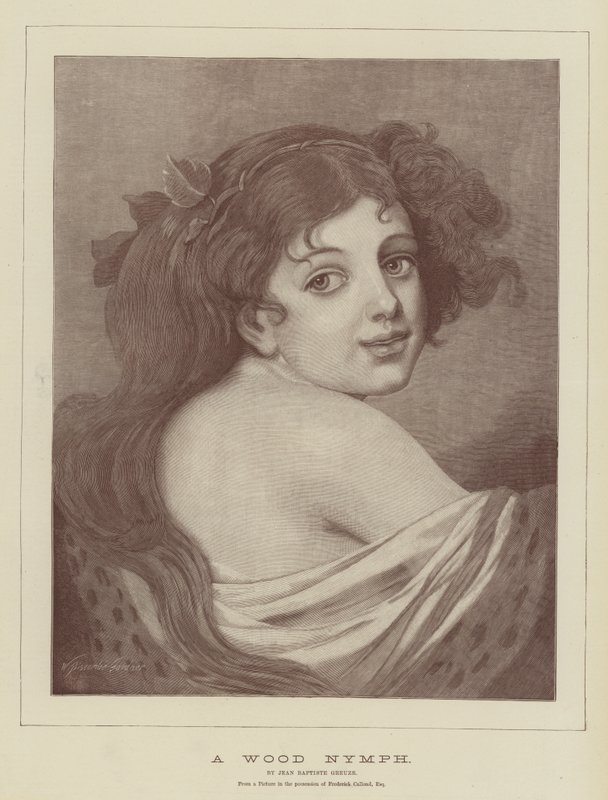 Eine Waldnymphe von Jean Baptiste Greuze