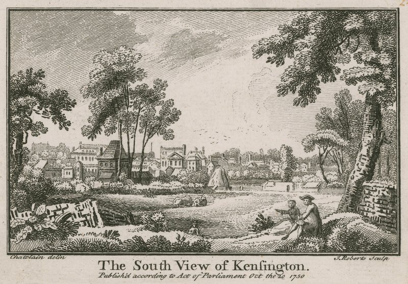 Die Südansicht von Kensington von Jean Baptiste Claude Chatelain