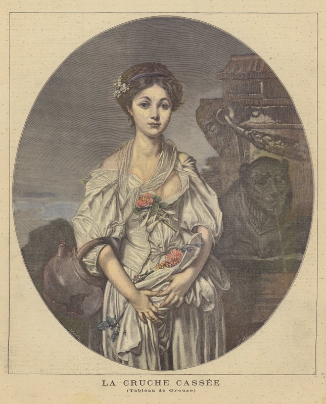 Der zerbrochene Krug von Jean Baptiste Greuze