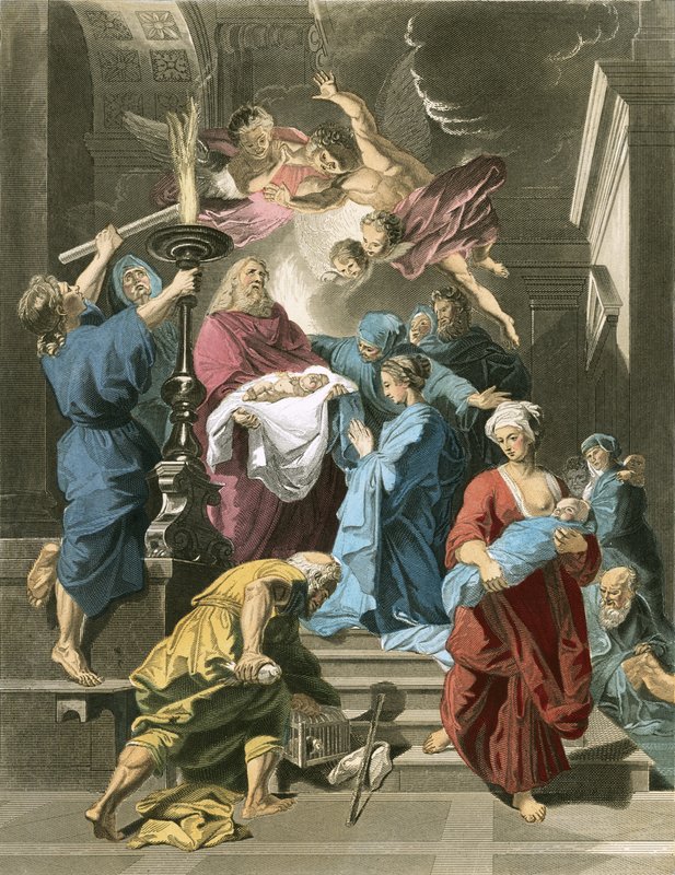 Simeon im Tempel von Jean Baptiste Jouvenet