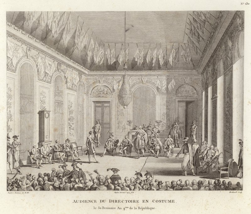 Hören des Direktoriums in Kostüm von Jean Duplessi Bertaux