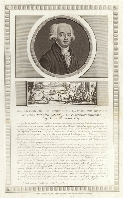 Porträt von Louis Pierre Manuel von Jean Duplessi Bertaux