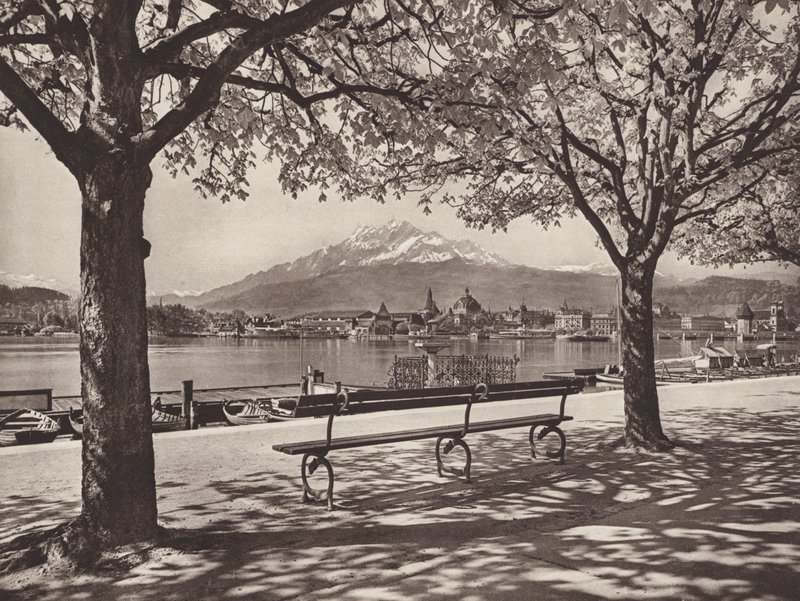 Schweiz: Luzern, mit dem Pilatus von Jean Gaberell