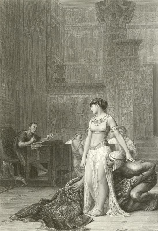 Kleopatra und Caesar von Jean Leon (after) Gerome
