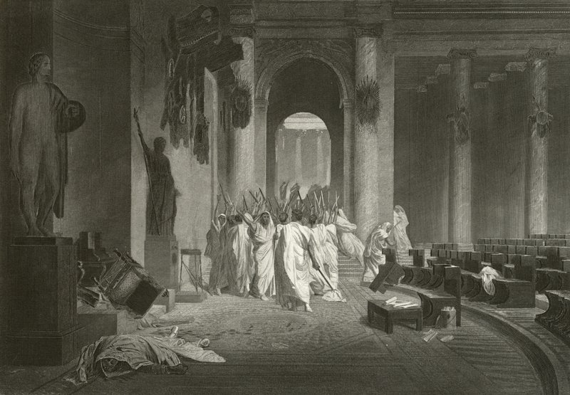 Tod von Julius Caesar, 44 v. Chr. von Jean Leon Gerome