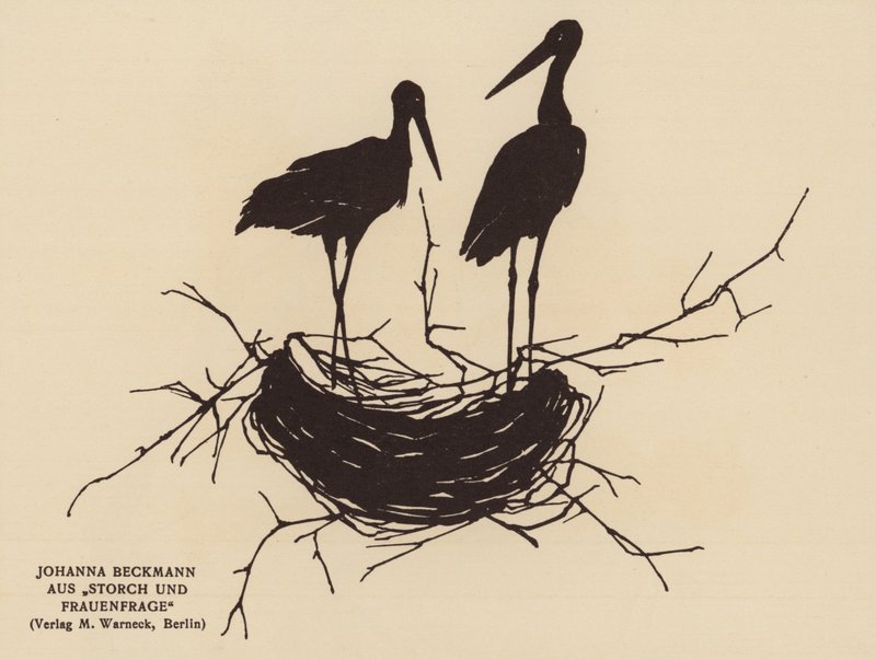 Silhouette eines Storchennests von Johanna Beckmann