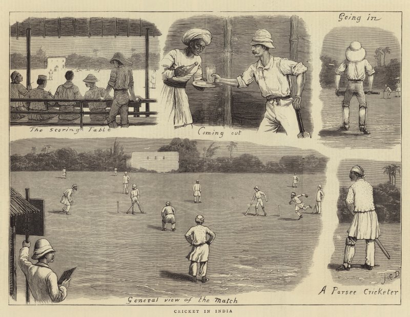 Cricket in Indien von John Charles Dollman