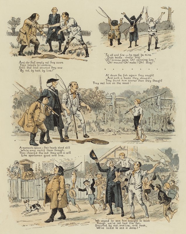 Der große alte Forelle (Chromolithographie) von John Charles Dollman