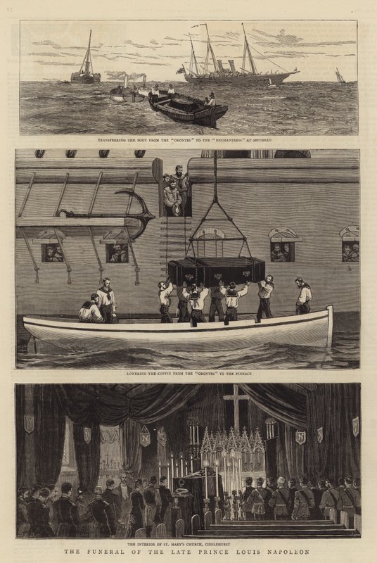 Das Begräbnis von Prinz Louis Napoleon von John Charles Dollman