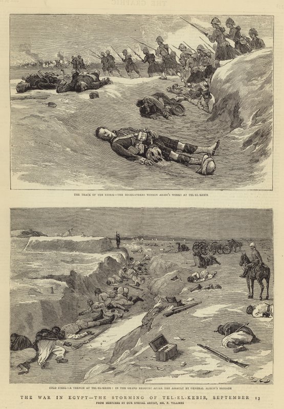 Der Krieg in Ägypten, der Sturm auf Tel-el-Kebir, 13. September von John Charles Dollman
