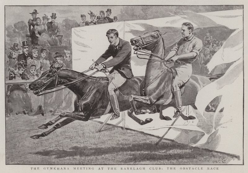 Das Gymkhana-Treffen im Ranelagh Club, das Hindernisrennen von John Charlton