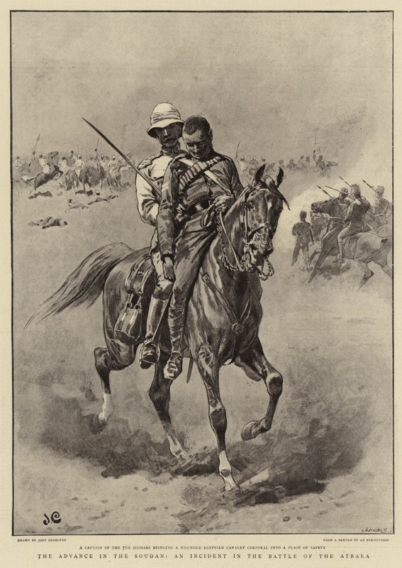 Der Vormarsch im Sudan, ein Vorfall in der Schlacht von Atbara von John Charlton