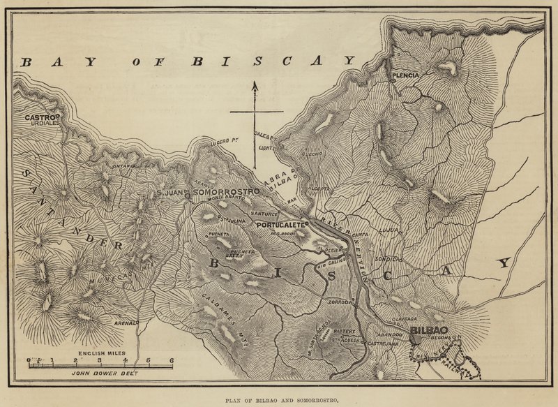 Plan von Bilbao und Somorrostro von John Dower