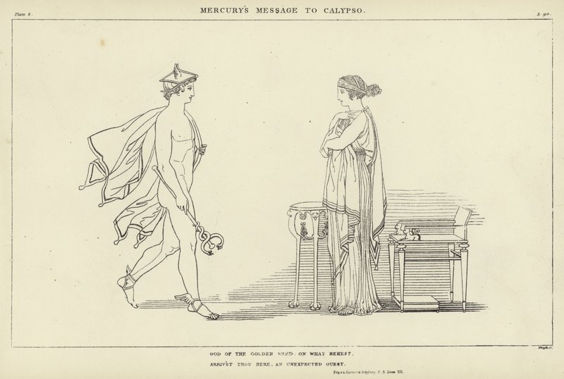 Merkurs Botschaft an Kalypso von John Flaxman