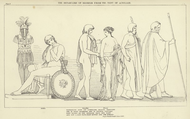 Der Abschied von Briseis aus dem Zelt des Achilles von John Flaxman