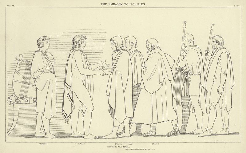 Die Gesandtschaft zu Achilles von John Flaxman