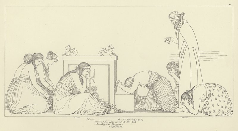 Die Bittsteller von John Flaxman