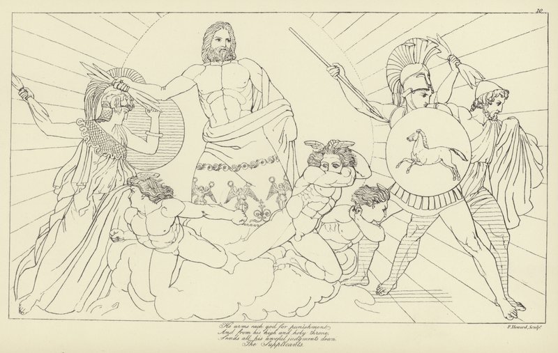 Die Bittsteller von John Flaxman