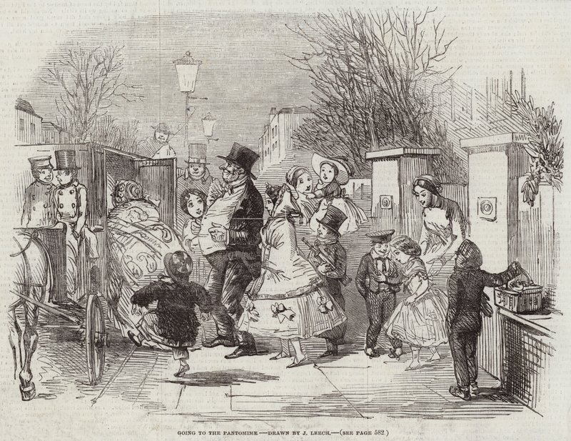 Zum Pantomime gehen von John Leech