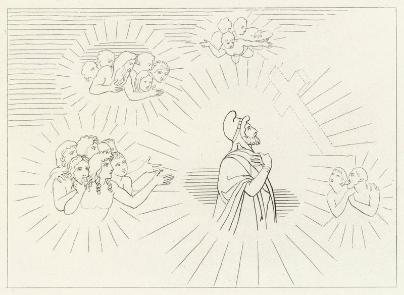 Himmlische Herrlichkeiten, Paradies, Gesang 20 (Stich) von John (after) Flaxman