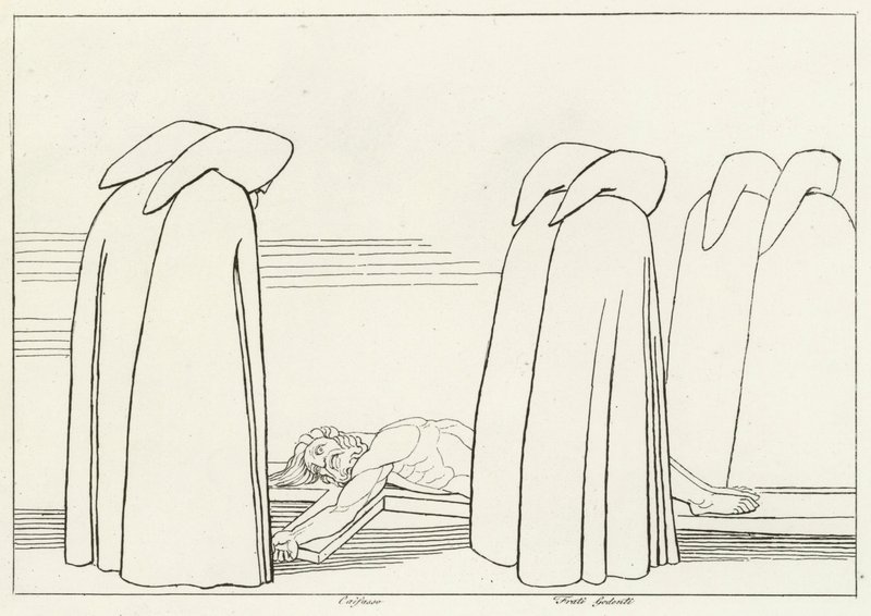 Heuchler, Inferno, Gesang 23 (Gravur) von John (after) Flaxman