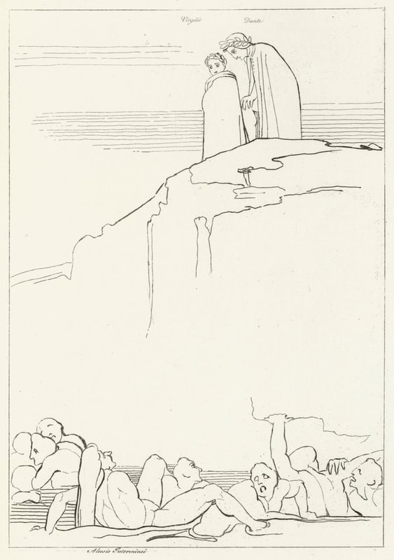 Malebolge, Inferno, Gesang 18 (Gravur) von John (after) Flaxman