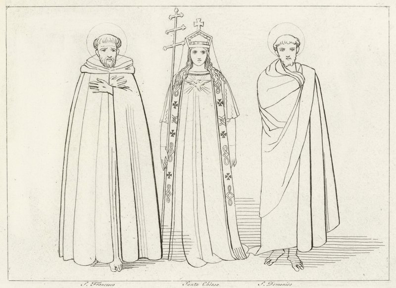 Die Kirche, Paradies, Gesang 11 (Gravur) von John (after) Flaxman