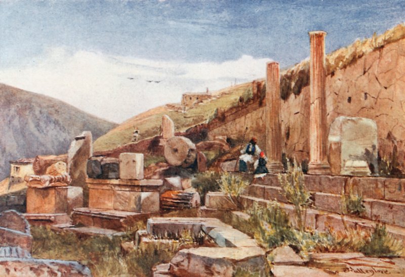 Delphi. Die Säulenhalle der Athener von John Fulleylove