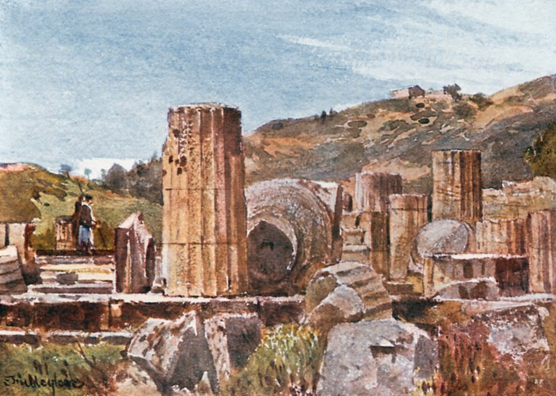 Der Tempel der Hera in Olympia von John Fulleylove