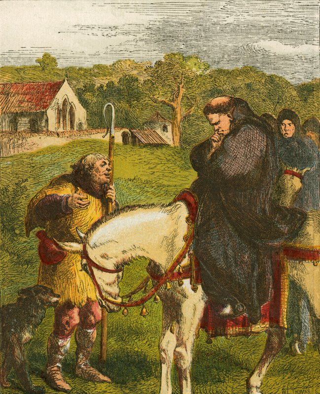 König Johann und der Abt von Canterbury von John Gilbert
