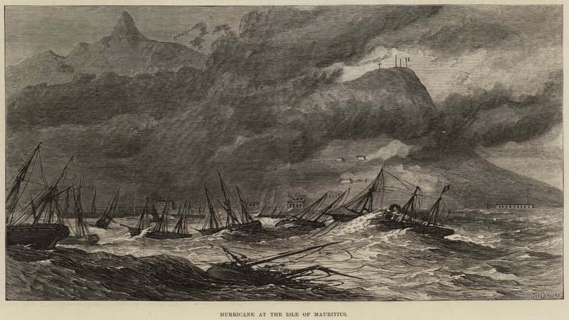 Hurrikan auf der Insel Mauritius von John Greenaway
