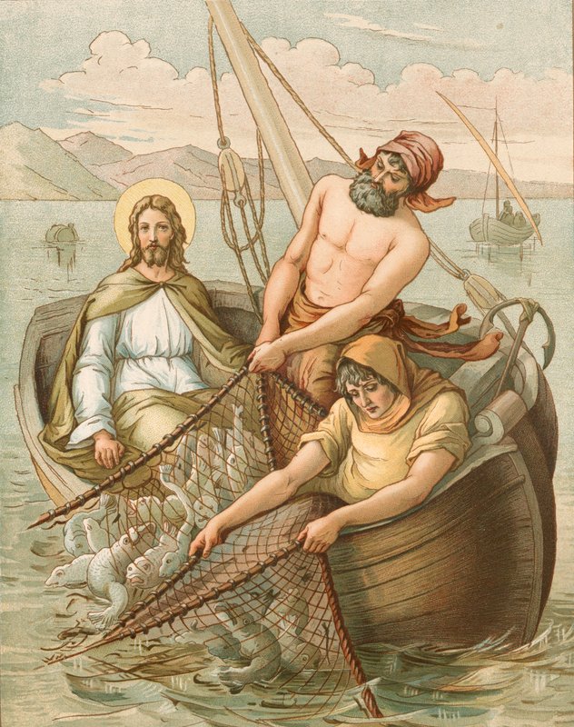 Jesus beim Fischen von John Lawson