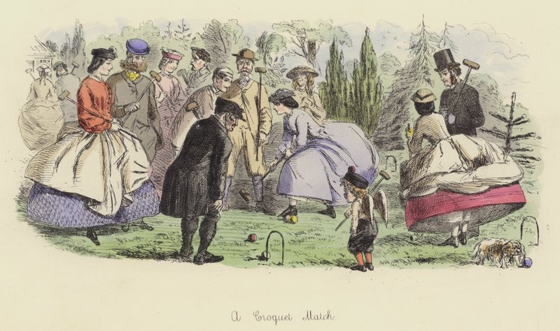 Ein Krocketspiel von John Leech
