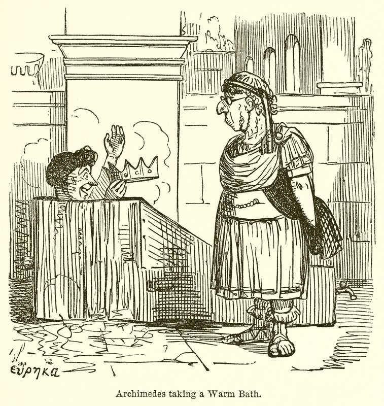Archimedes nimmt ein warmes Bad von John Leech